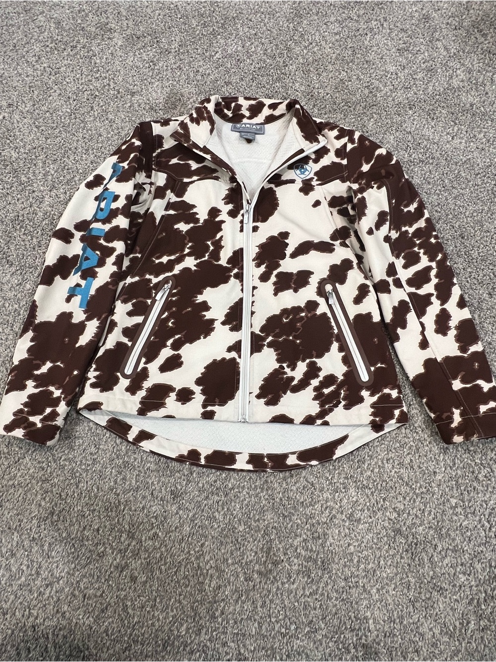 Ariat Brown and Cream Cowprint Jacket